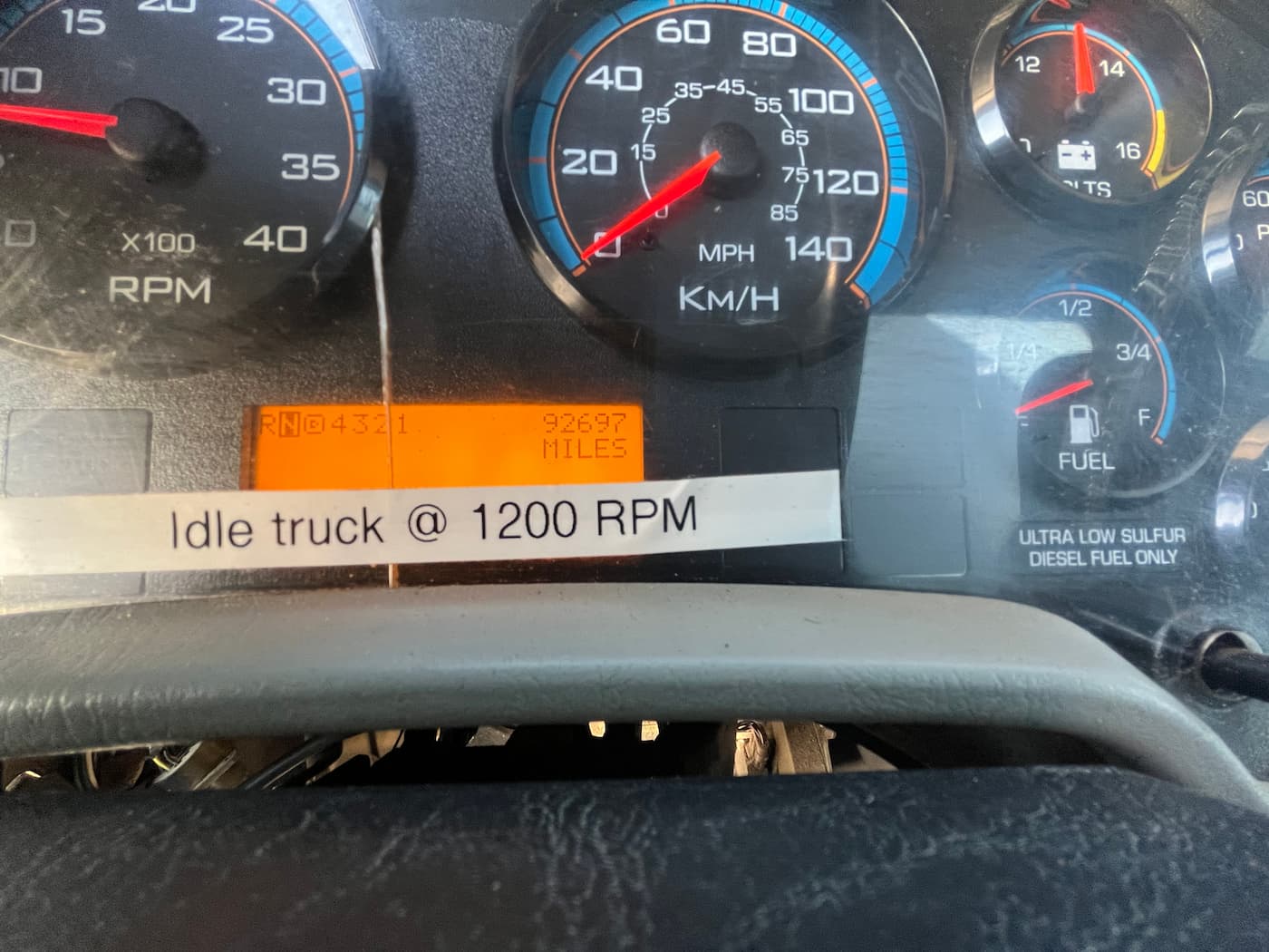 Odometer — 92,697 miles